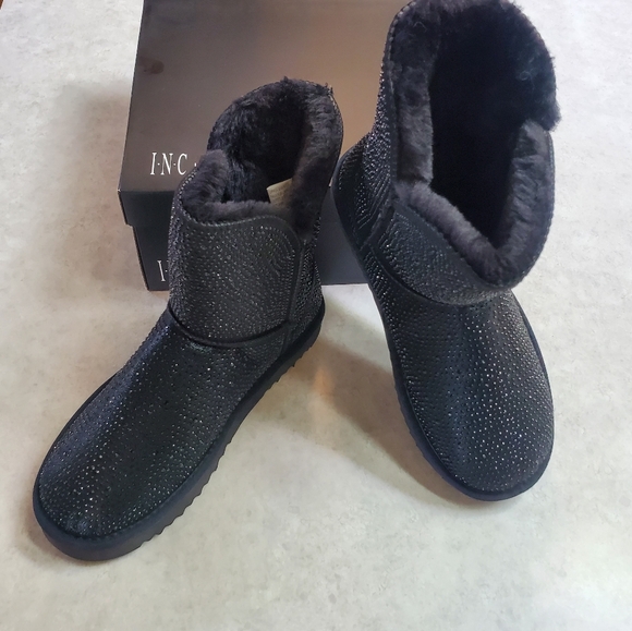 New INC Adrief Black Bling Pull On Boots - Picture 3 of 15